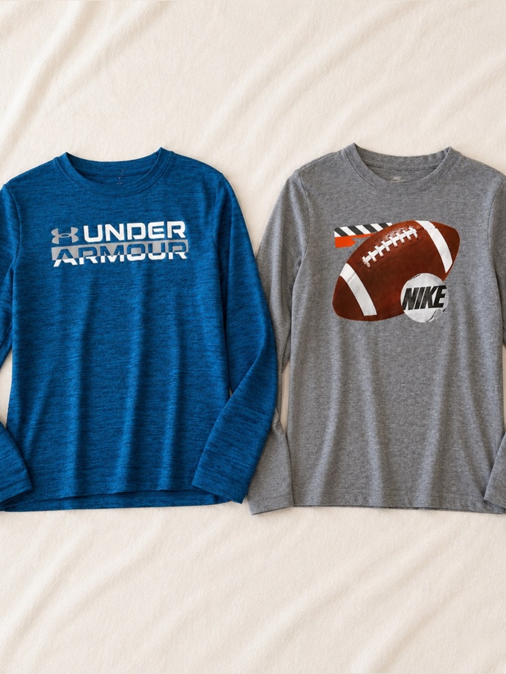 Kids Under Armour & Nike Long Sleeve Athletic Shirt Bundle Boys Sizes 5 & 6/7